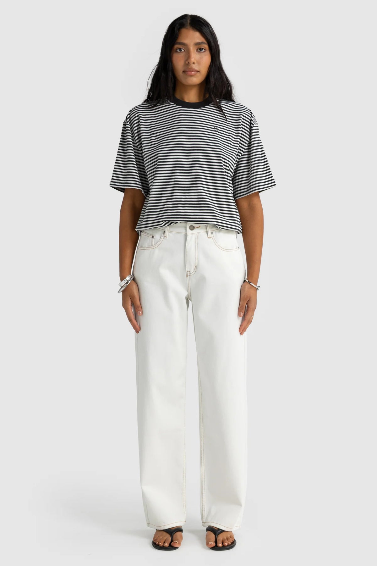 Darla Oversized T-shirt | Black Stripe