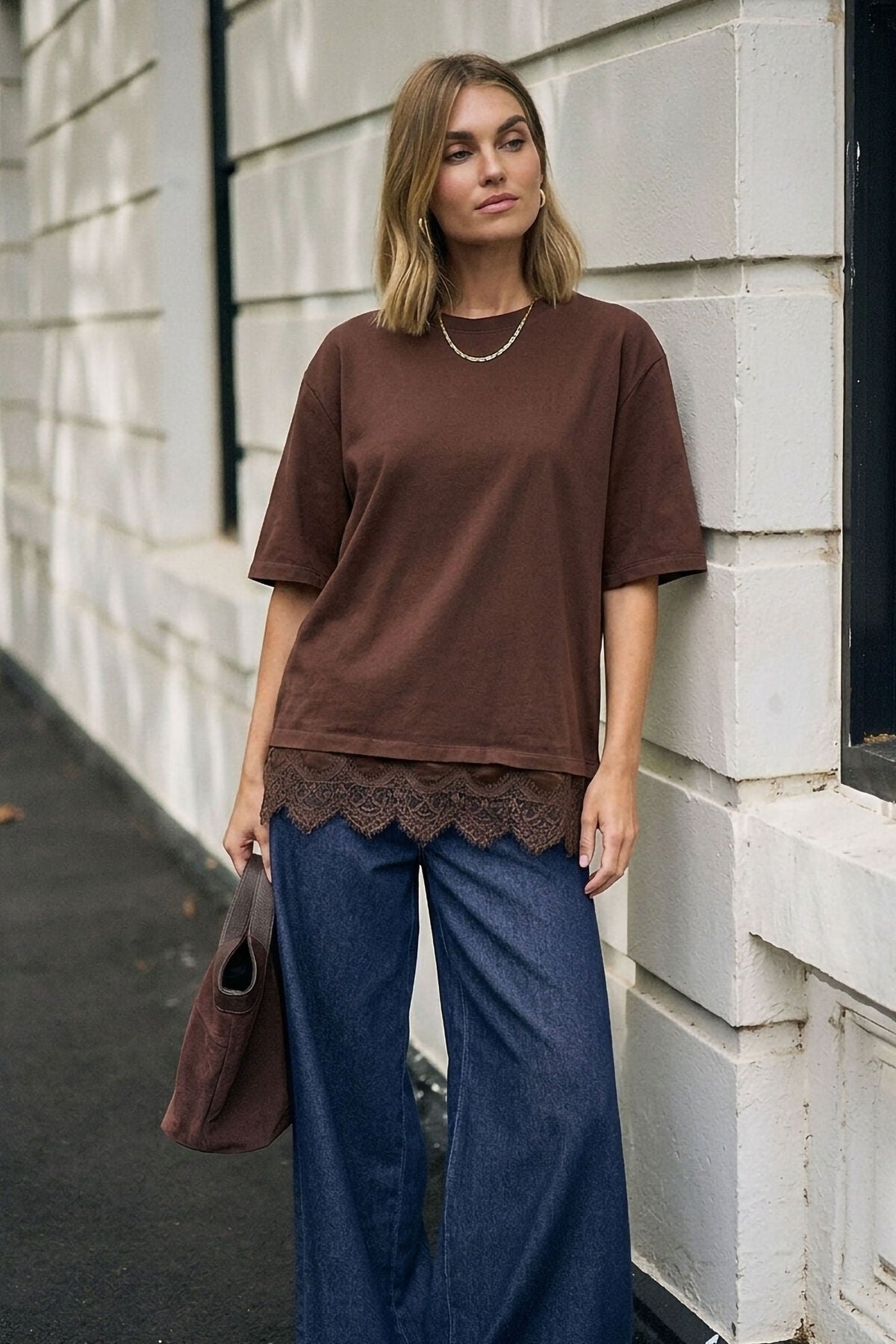 Lacey Tee | Chocolate