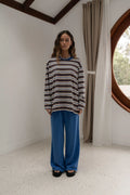 {PREORDER} The Andi Long Sleeve | Stripe Blue/Brown