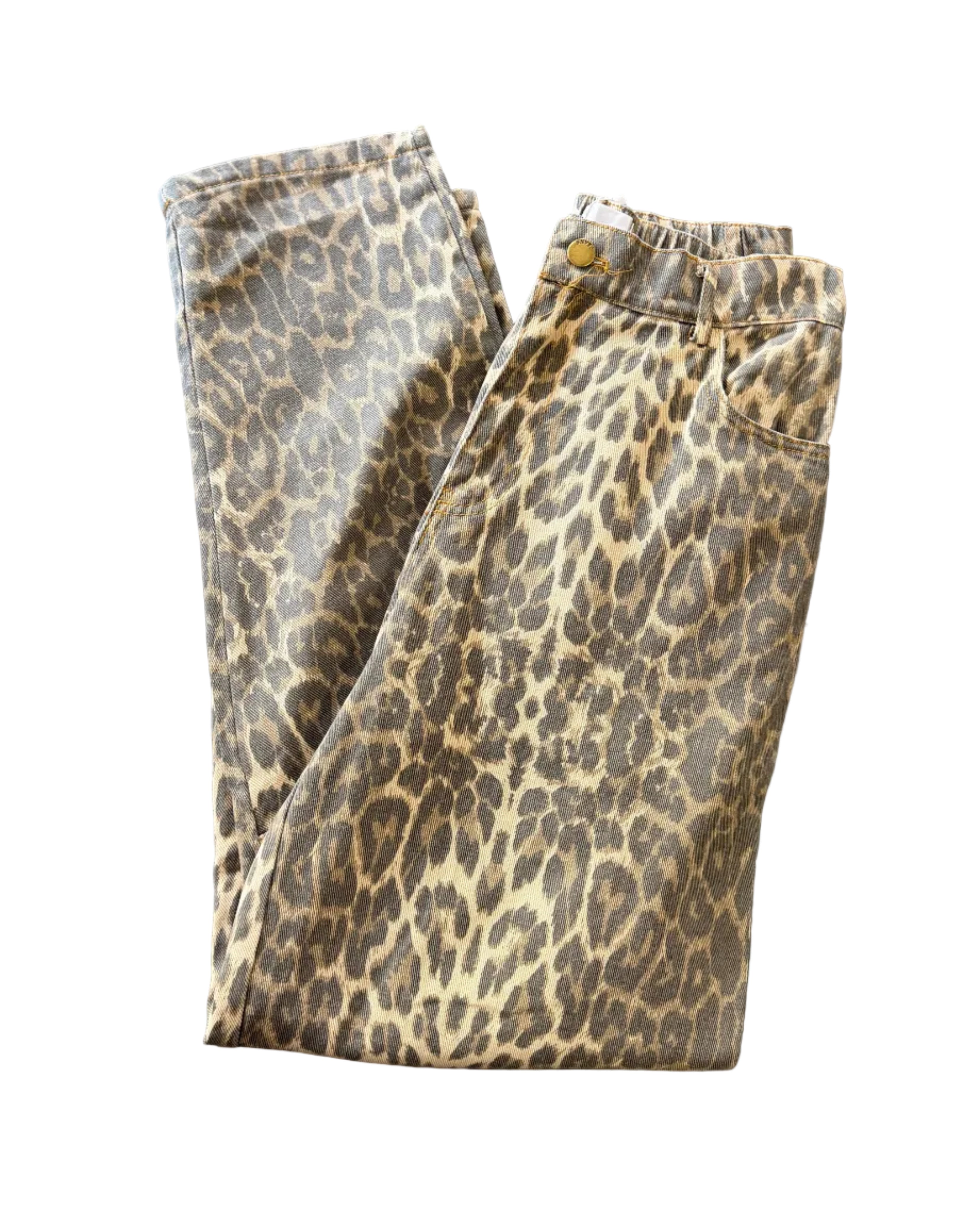 Leopard Barrel Jean
