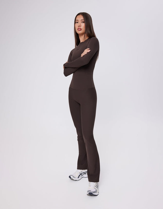 Air Sculpt Long Sleeve Top | Espresso