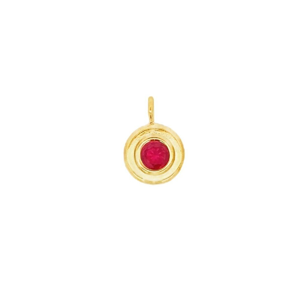 Latch & Lock Charm | Circle Birthstone