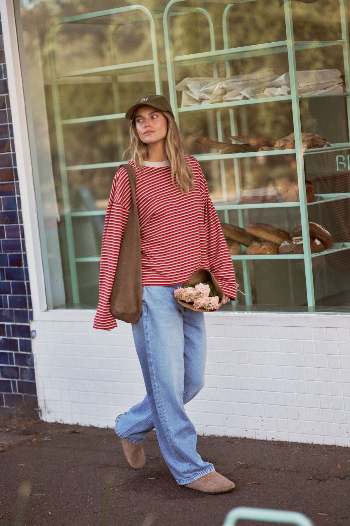 Beau Long Sleeve | Mulberry, Red & Stone