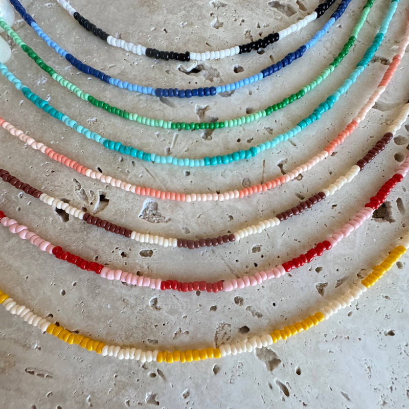 Lively- Necklace: Green / Silver Stainless Steel / Adult Necklace 40-45cm