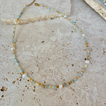 Mile - Necklace : Gold Stainless Steel / Pearly White / Adult Necklace 40-45cm