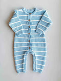 Raised Stripe Full Romper | Artic