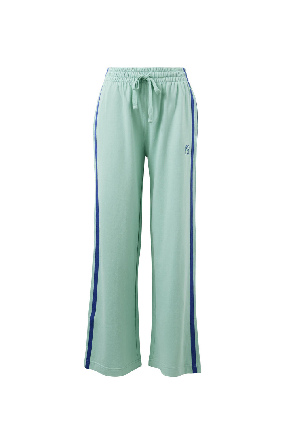 Gigi Wide Leg Terry Trackpant |Seafoam & Polo Blue