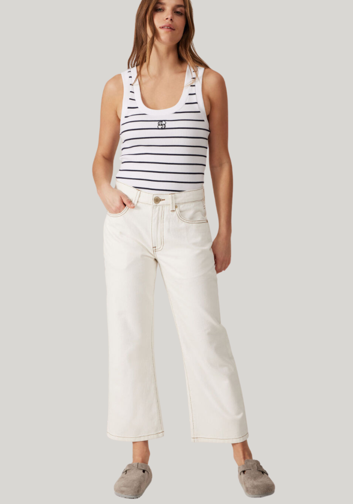 Zoe Contour Rib Scoop Tank