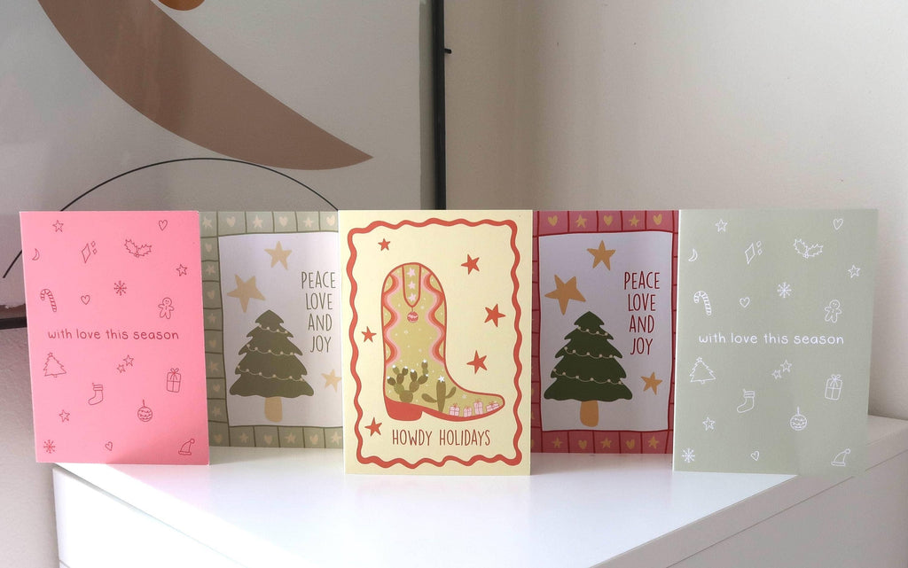 Peace Love and Joy Green | Christmas Card