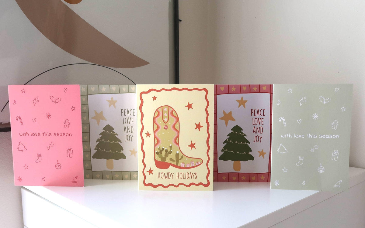 Peace Love and Joy Green | Christmas Card