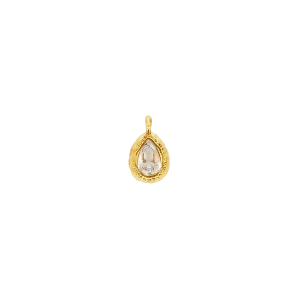 Latch & Lock Charm | Teardrop Birthstone