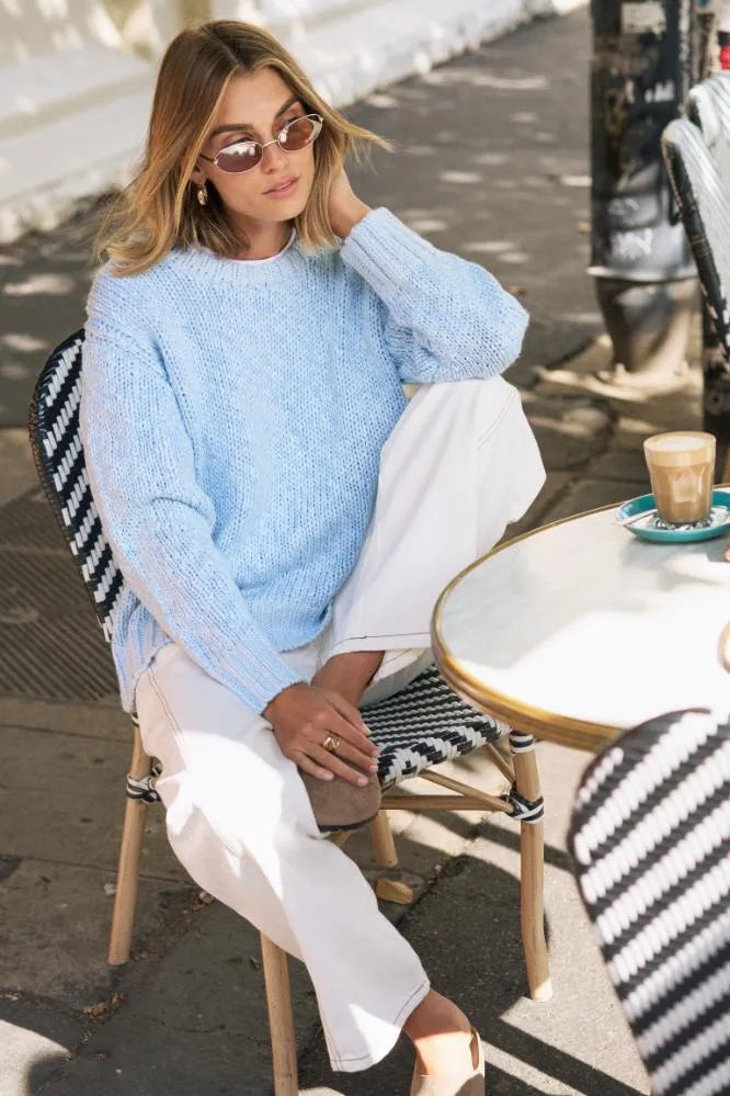 Sage Chunky Knit | Sky Blue