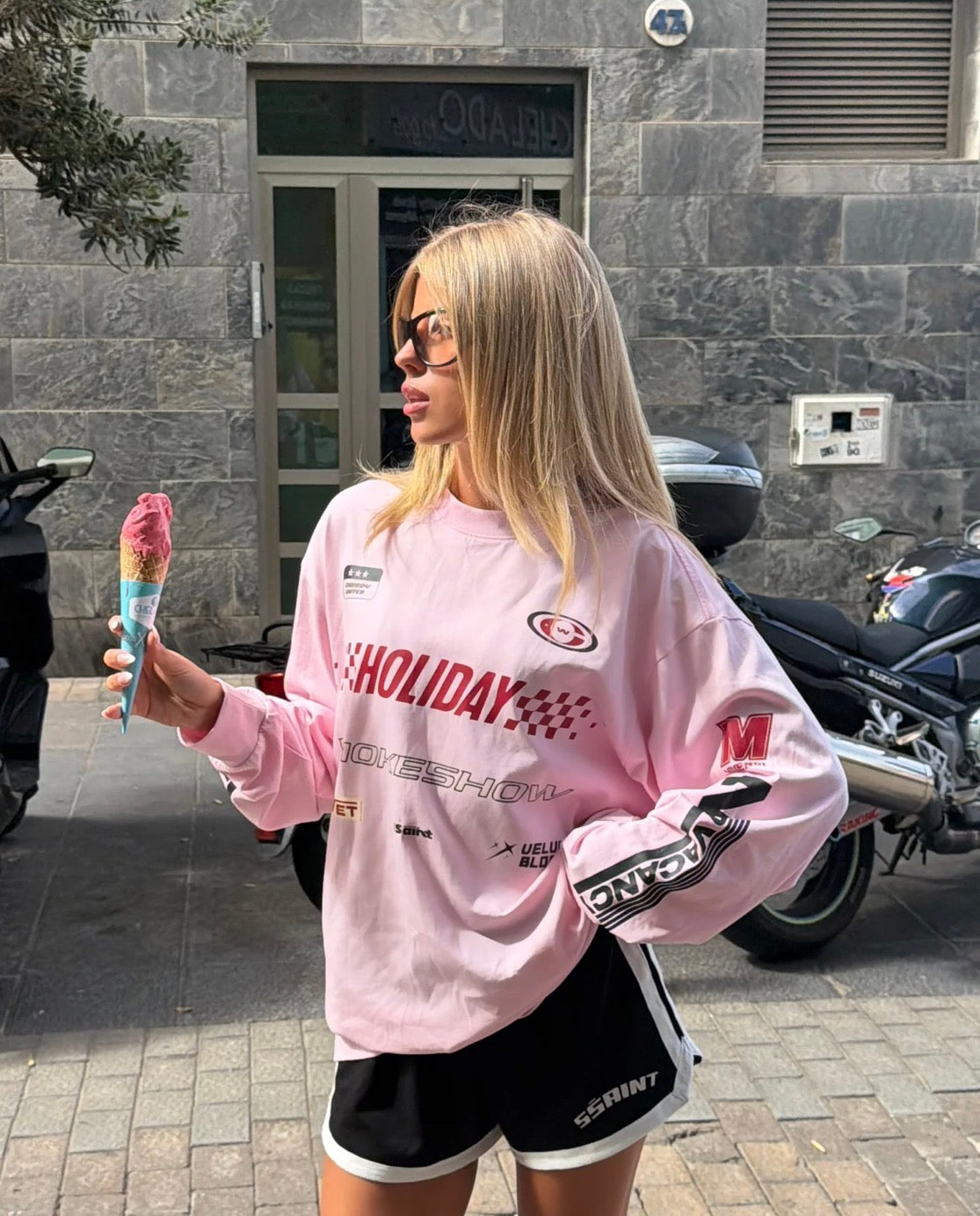 Signature Moto Tee | Pink