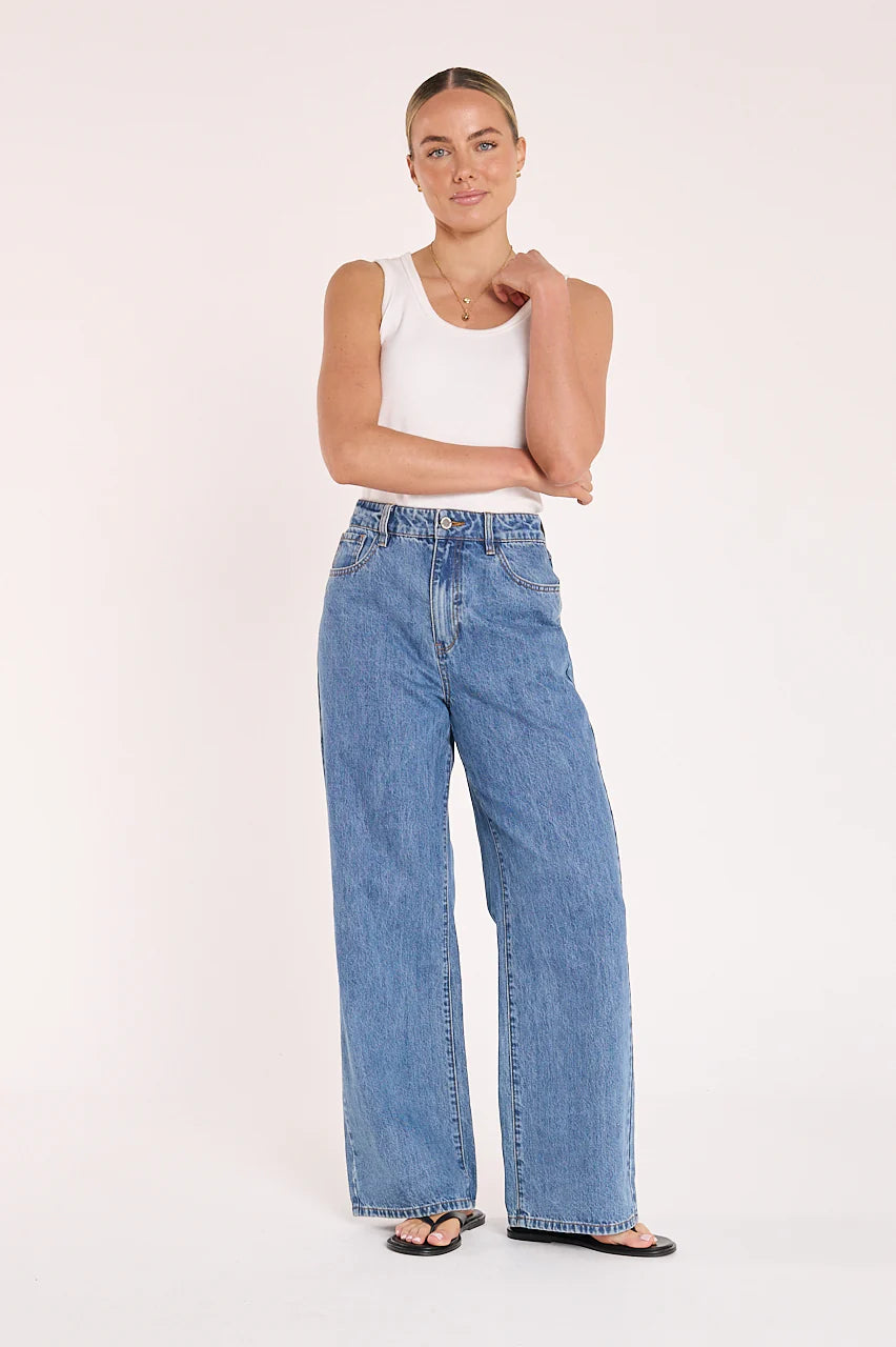 Stevie Wide Leg Jean | Deep Blue