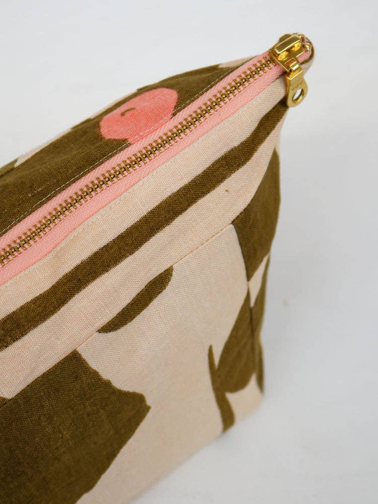 Olive Poppy Cosmetic Case
