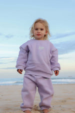 Mini Waves Track Pant: Lilac