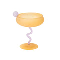 "Lollipop" Fun & Colourful Coupe Glass - Yellow