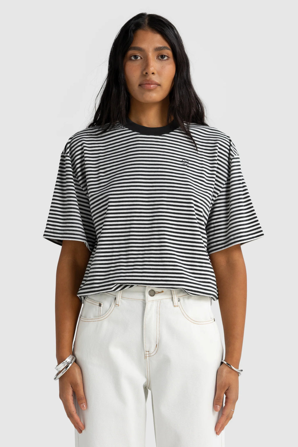 Darla Oversized T-shirt | Black Stripe