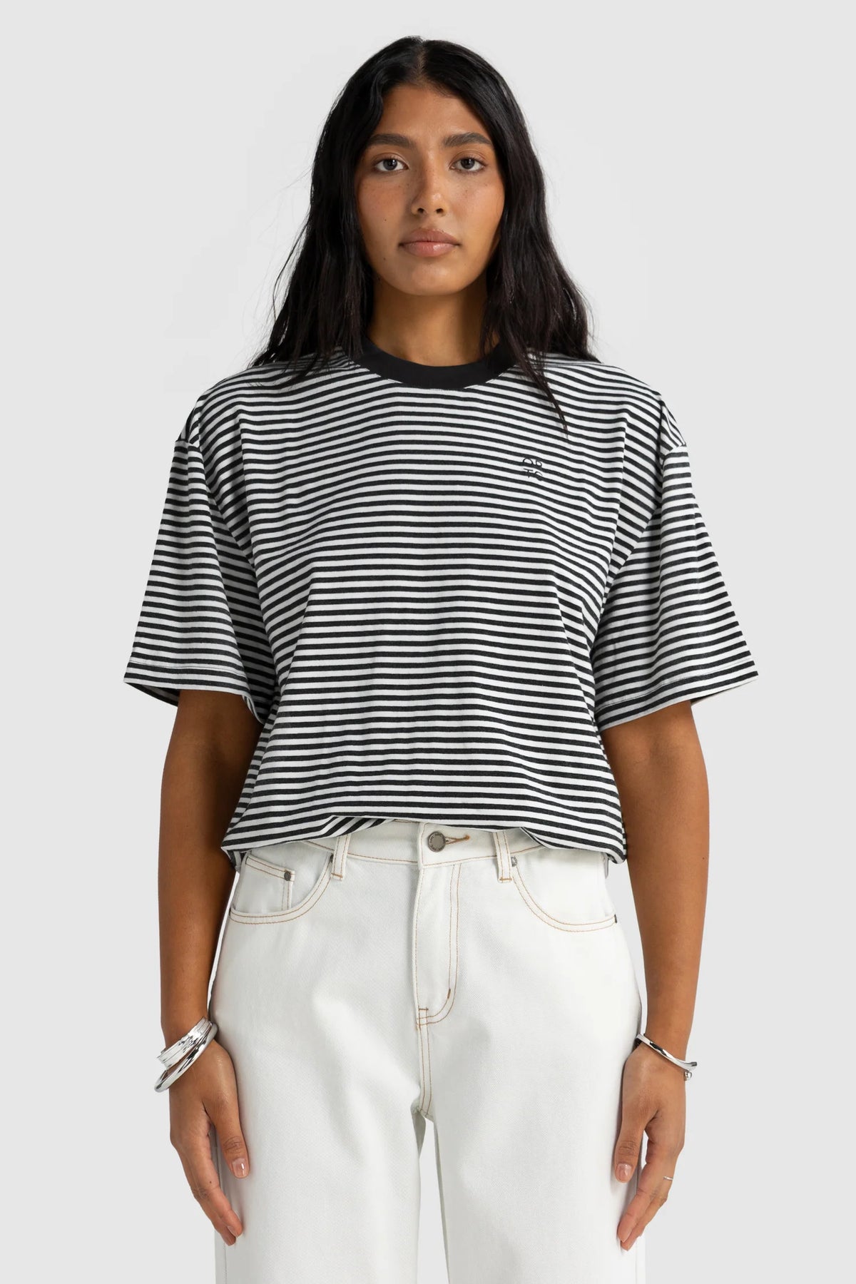 Darla Oversized T-shirt | Black Stripe
