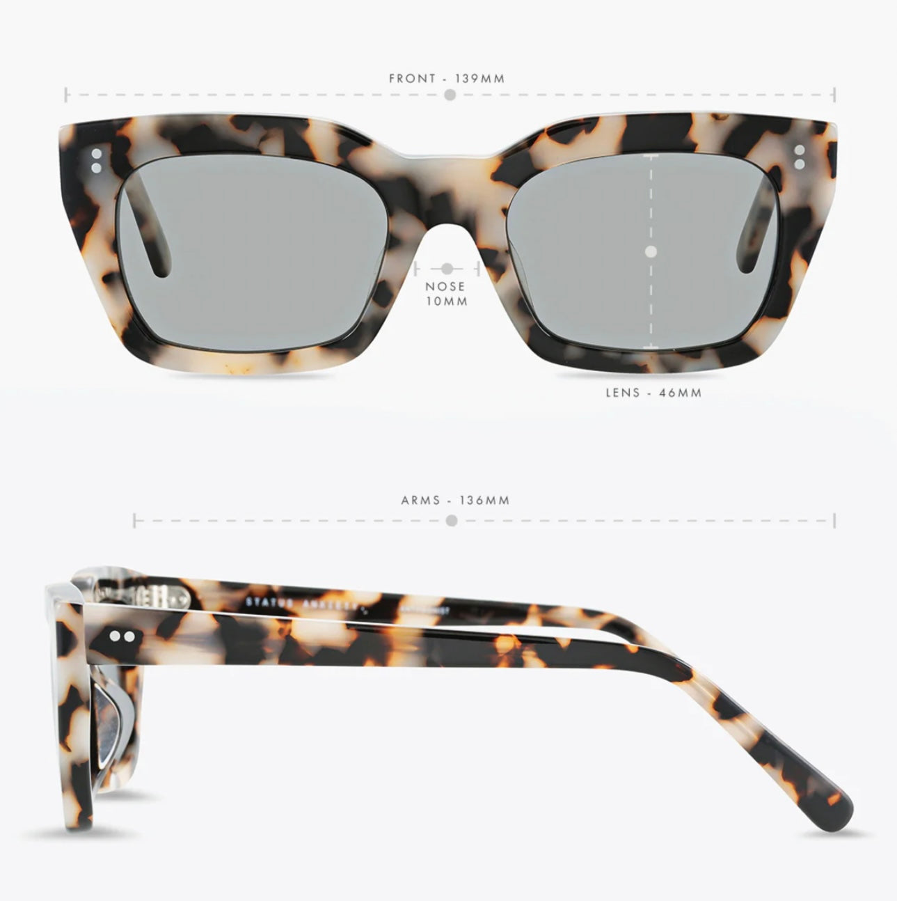 Antagonist Sunglasses | White Tort