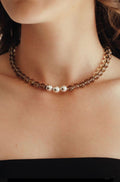 Smoky Quartz Beaded Necklace | Sterling Silver