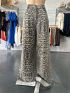 Light Leopard Cuff Denim Pants
