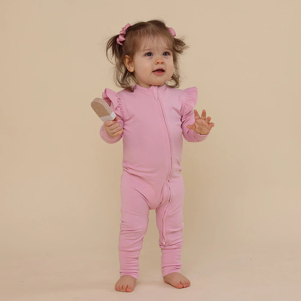 Organic Snugglesuit Convertible Romper | Bubblegum