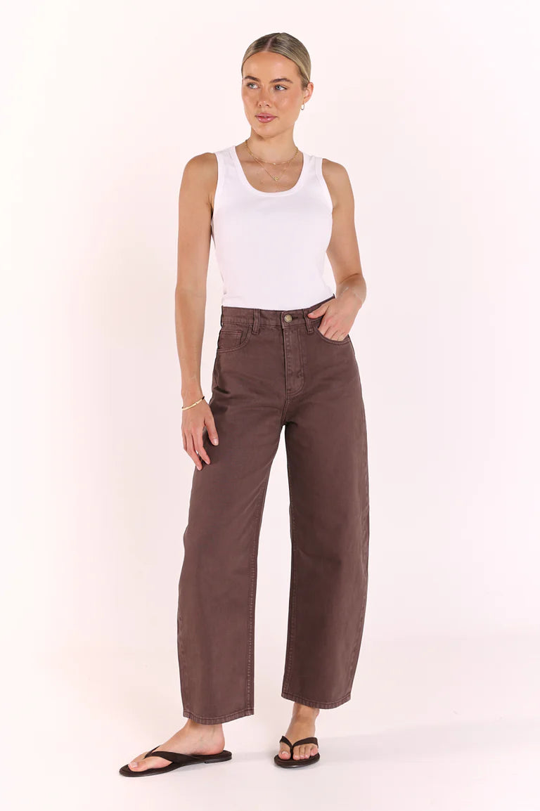 Lola Barrel Jean | Chocolate {Coming Soon}