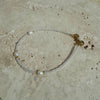 Mile - Necklace : Gold Stainless Steel / Pearly White / Adult Necklace 40-45cm