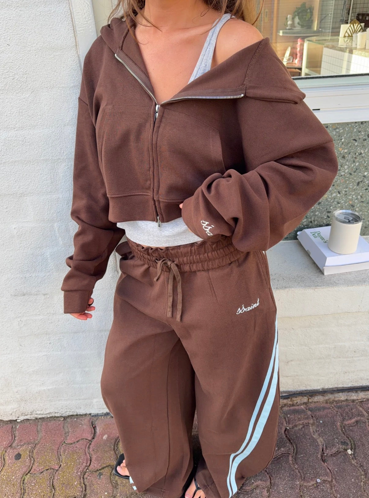 SSÀINT Barrel Trackpant | Blue & Brown