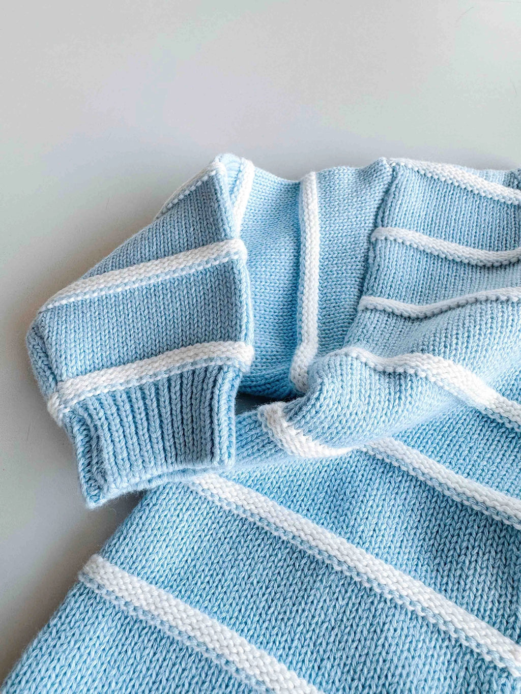 Raised Stripe Full Romper | Artic
