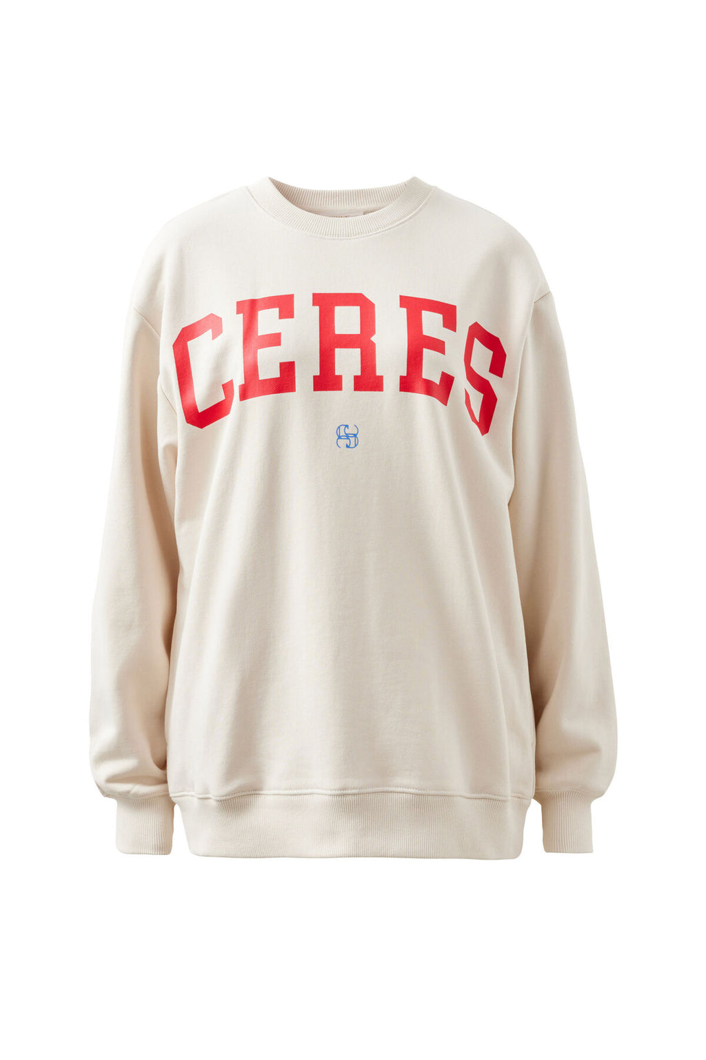Isla Oversized Slouchy Crew | Fiery Red