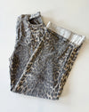 Light Leopard Cuff Denim Pants