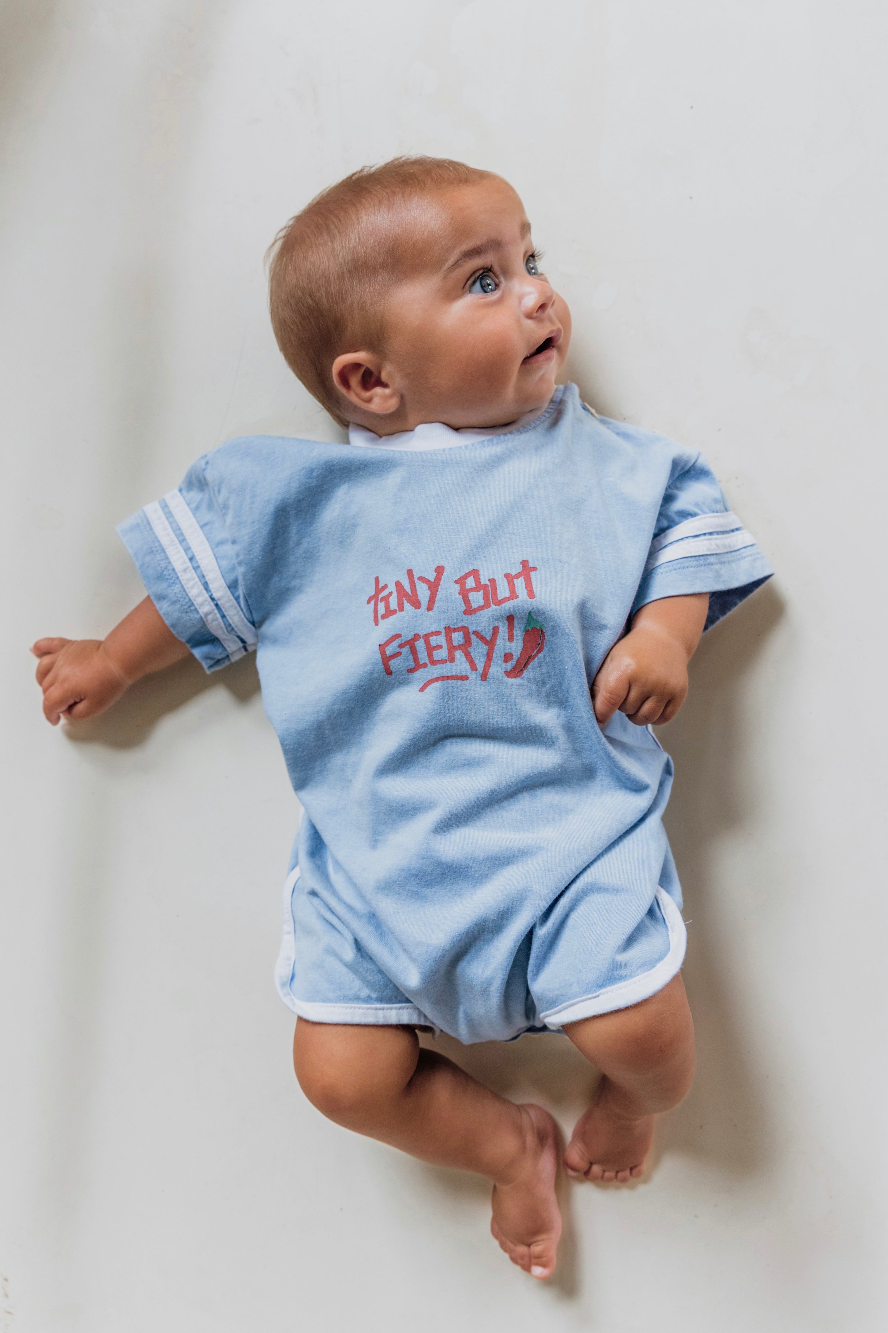 Tiny But Fiery Romper | Blue