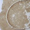 Mile - Necklace : Gold Stainless Steel / Pearly White / Adult Necklace 40-45cm
