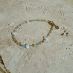 Mile - Necklace : Gold Stainless Steel / Pearly White / Adult Necklace 40-45cm