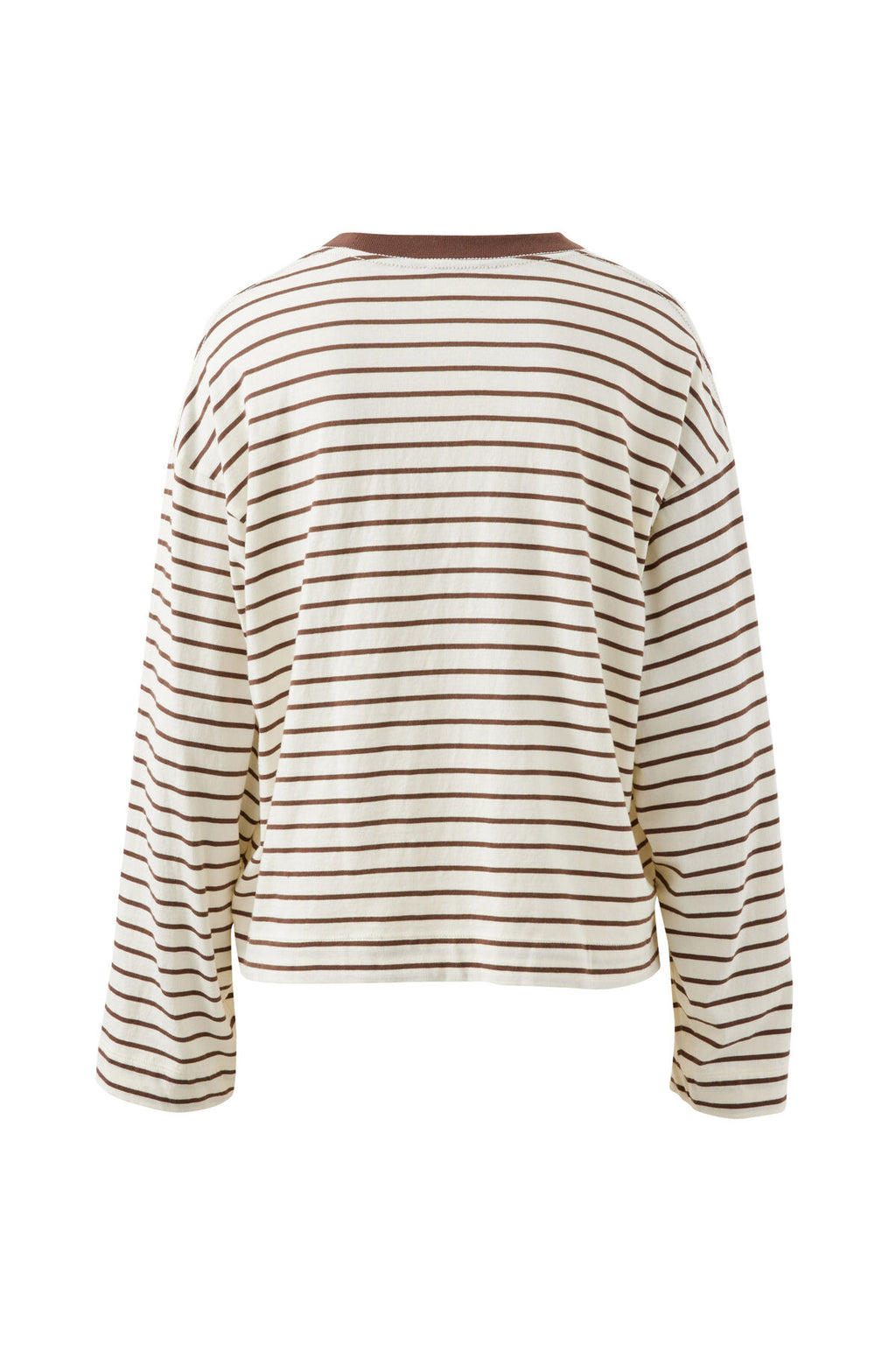 Beau Long Sleeve Tee | Brown Stripe