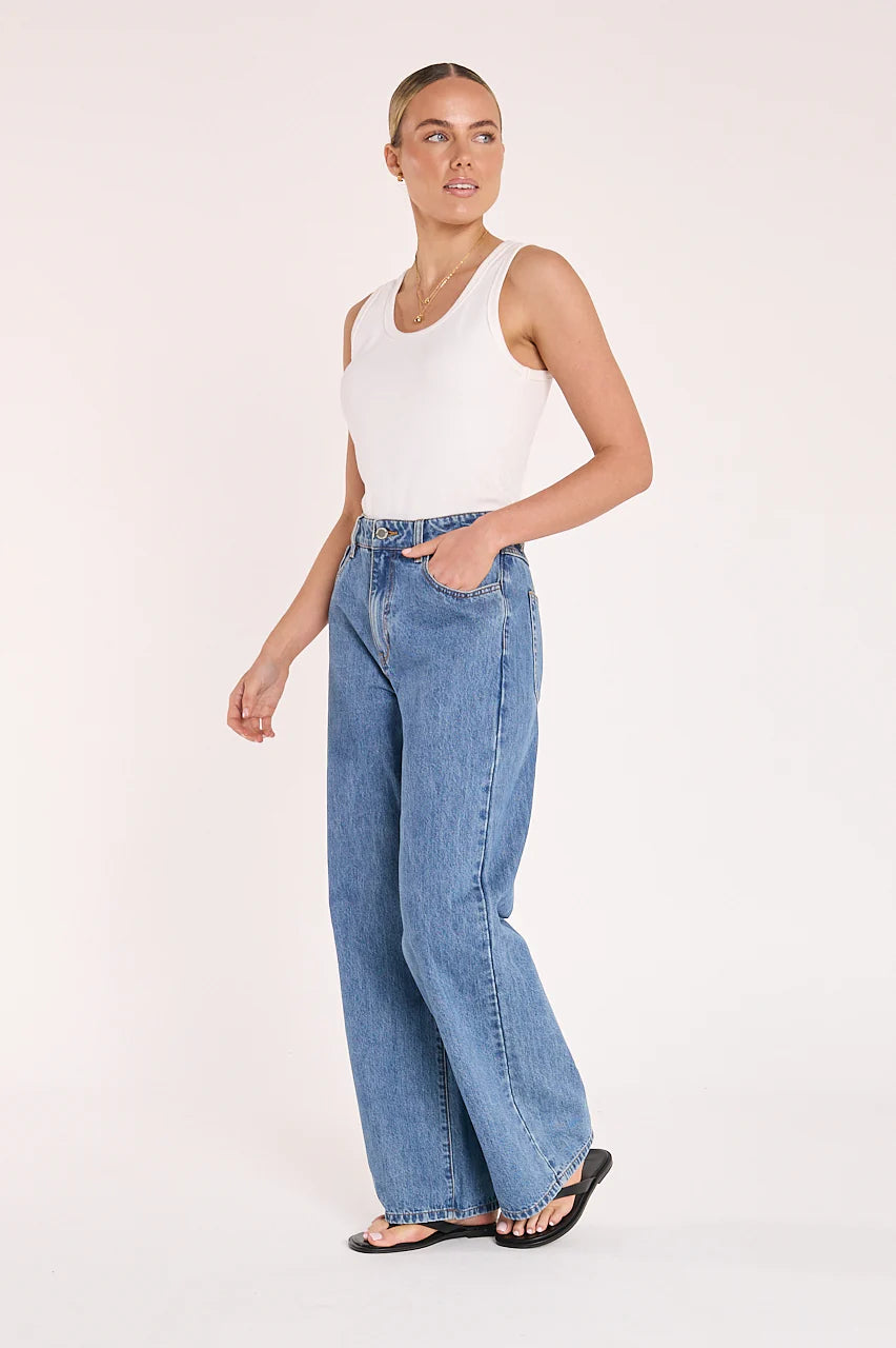 Stevie Wide Leg Jean | Deep Blue