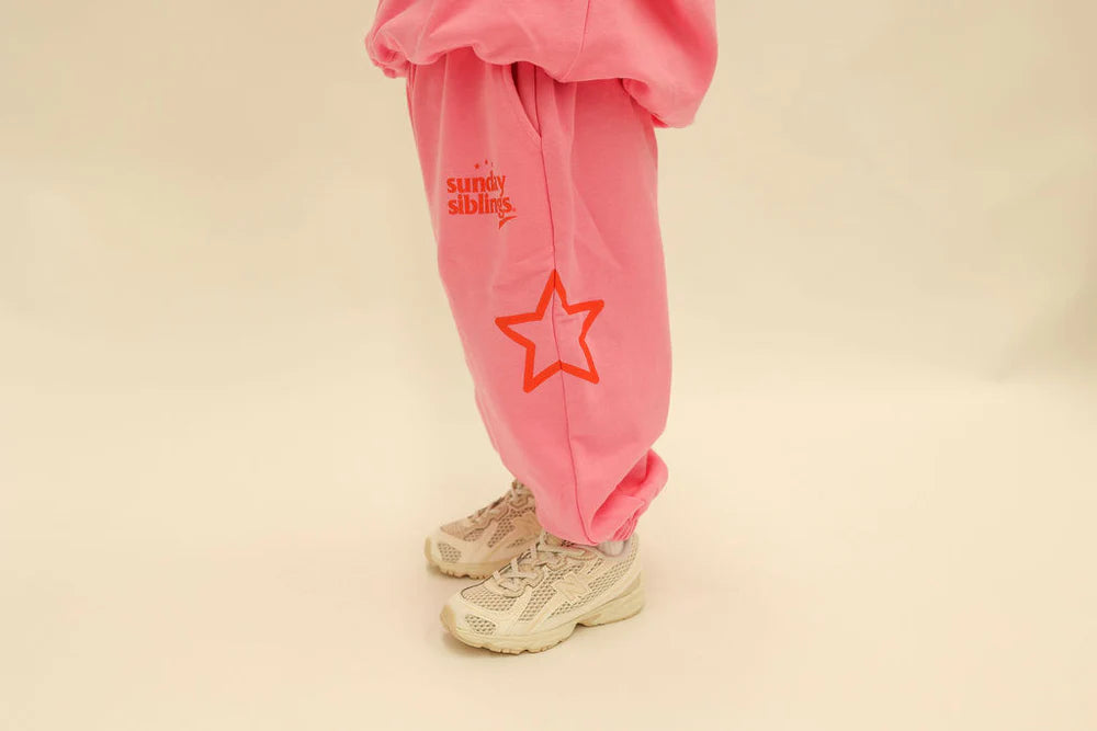 Pink Track Pants | Siblings Set