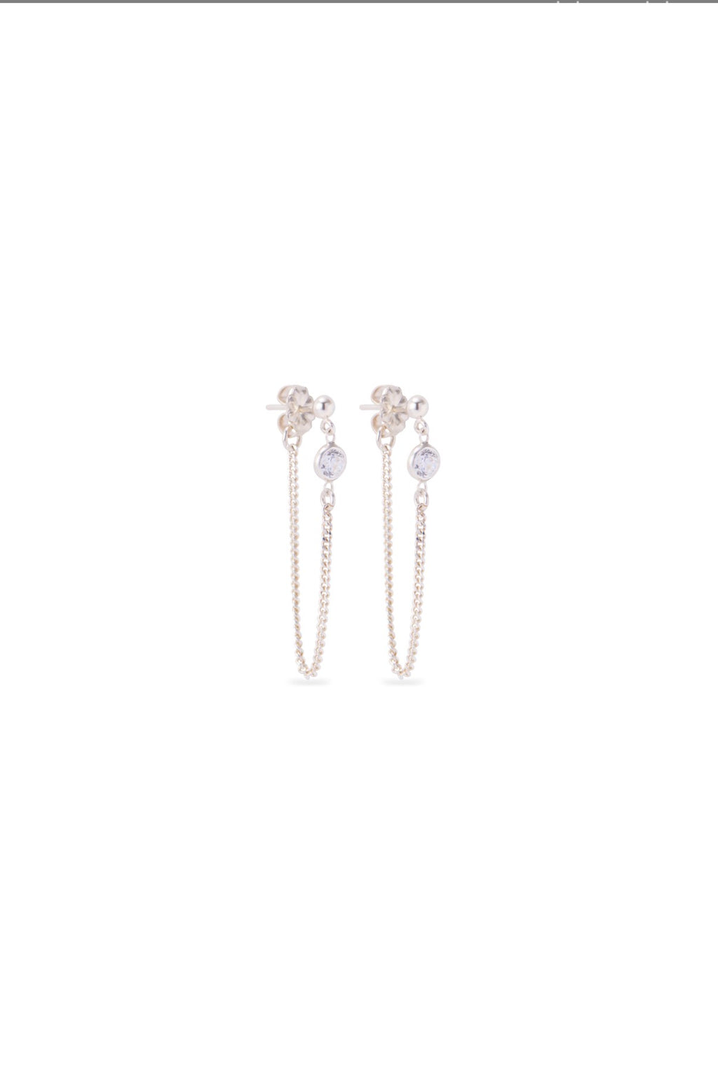 Gem Loop Earrings | Sterling Silver
