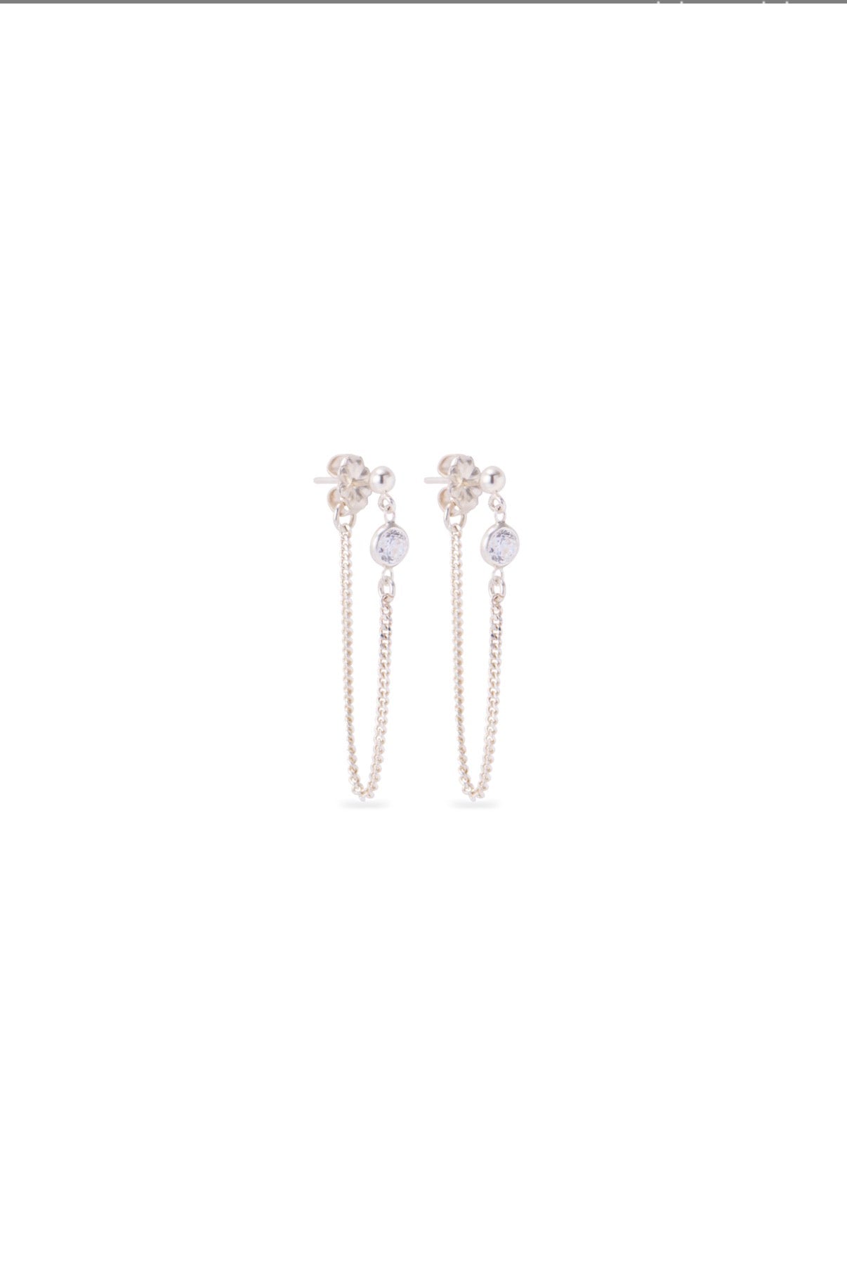 Gem Loop Earrings | Sterling Silver