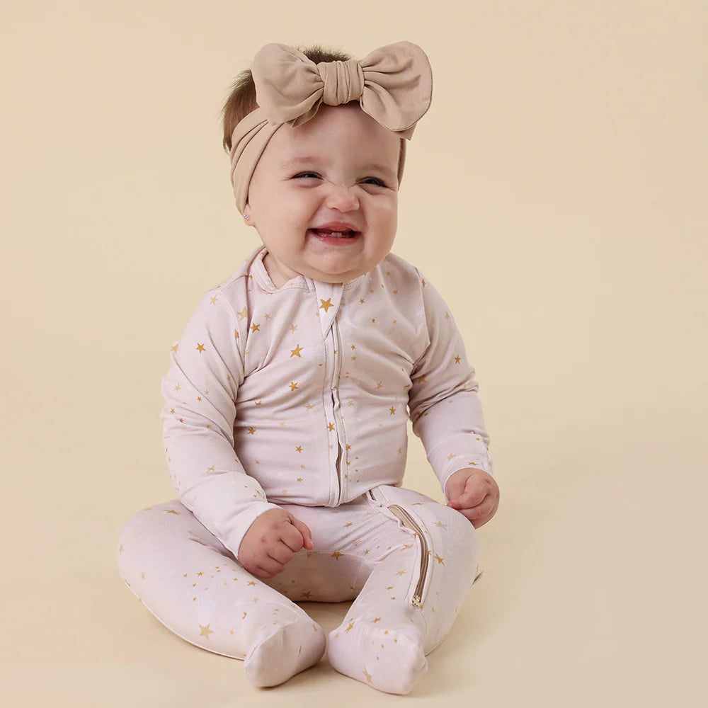 Organic Snuggle Sleepsuit Zip Footie | Stardust