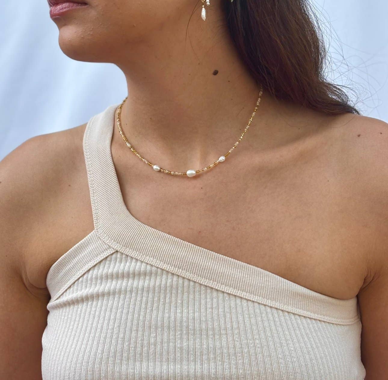 Exhale Necklace | Pearly White | Adults