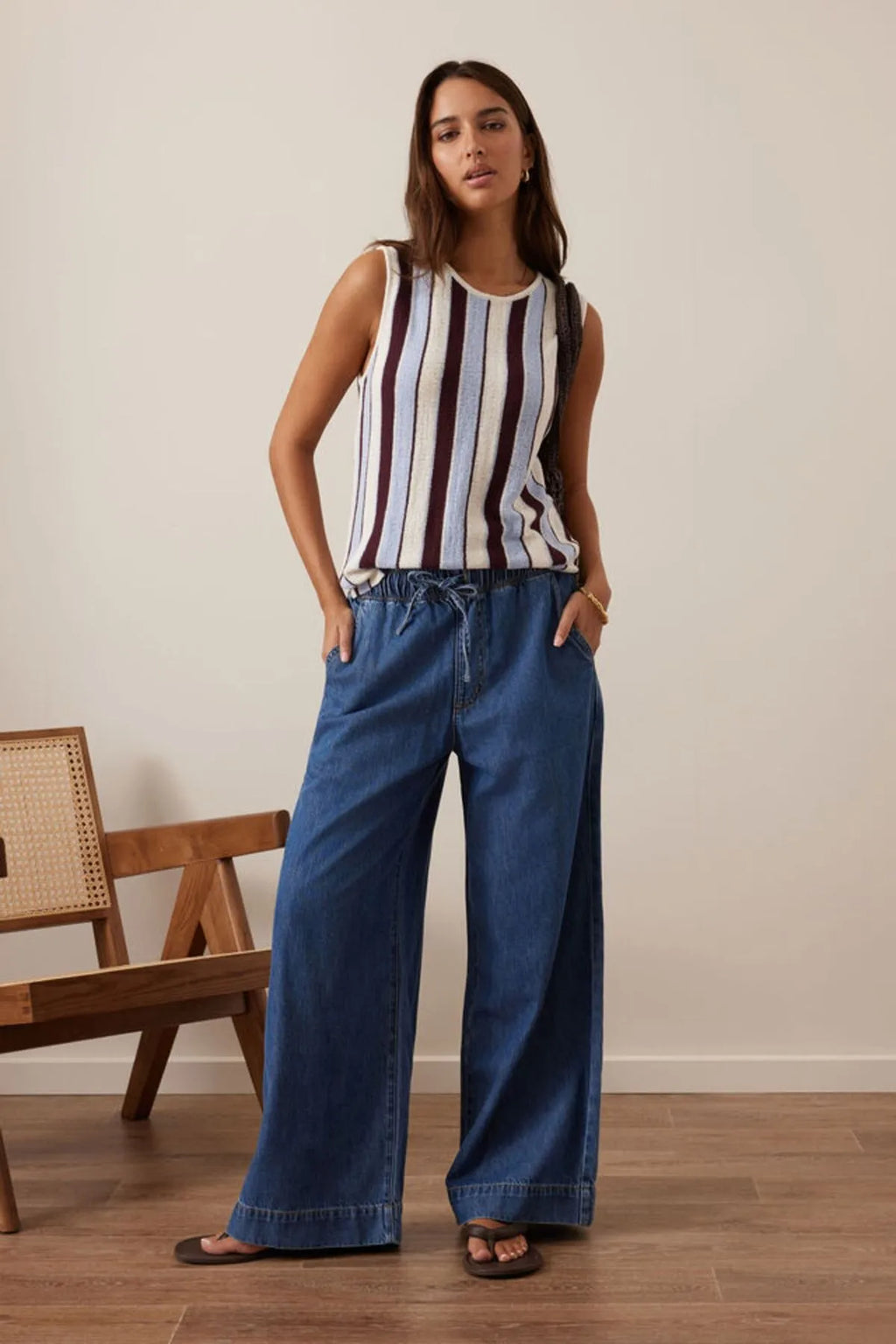 Angie Wide Leg Drawstring Pant