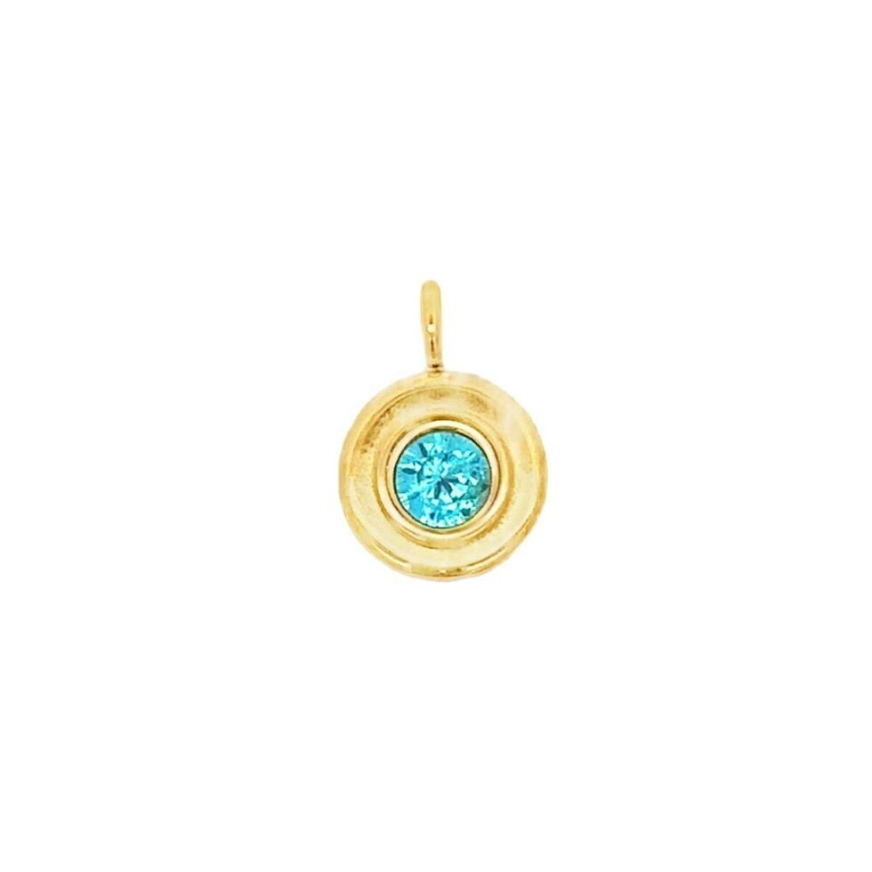 Latch & Lock Charm | Circle Birthstone