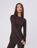 Air Sculpt Long Sleeve Top | Espresso