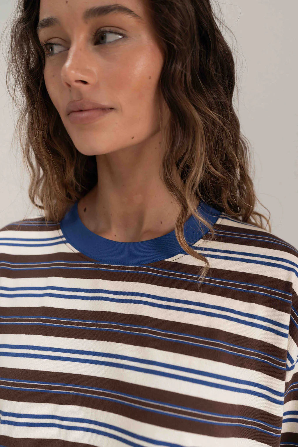 {PREORDER} The Andi Long Sleeve | Stripe Blue/Brown