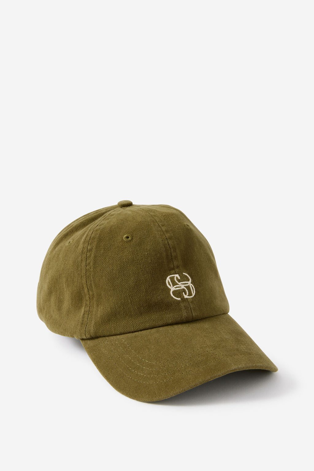 Pip Everyday Cap | Washed Olive/Ecru Monogram