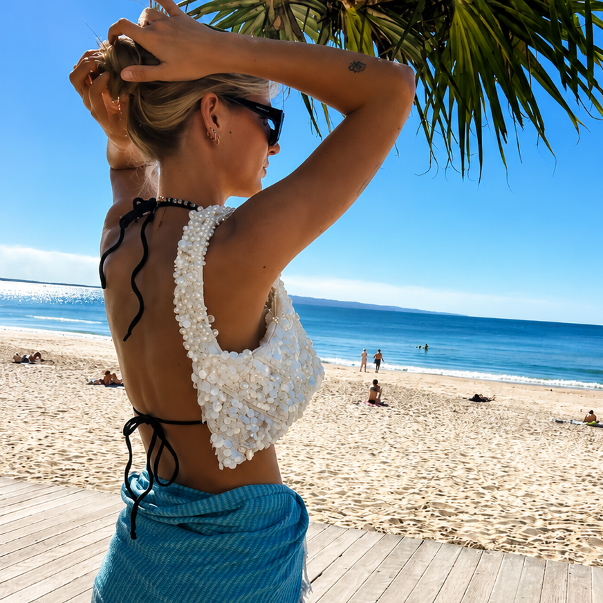 Isla Shell and Pearl Bag