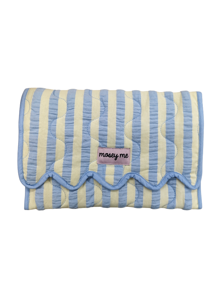 Seersucker Change Mat | Butter Blue